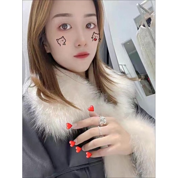 Áo khoác da viền lông