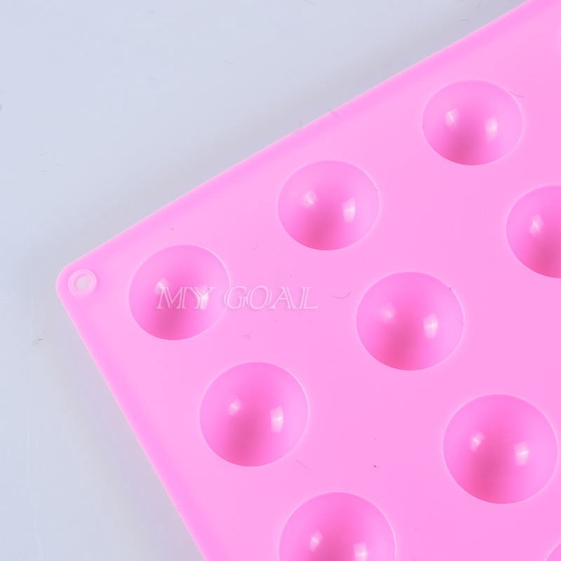 Khuôn Silicone 24 Ngăn Hình Bán Cầu Dùng Làm Đá