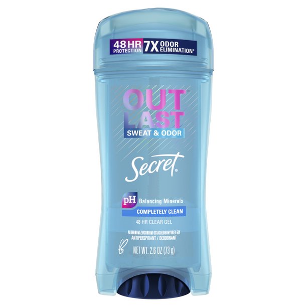 Lăn Khử Mùi Nữ Dạng Gel Secret Outlast Sweat & Odor Completely Clean 73g - Ngăn Ngừa Mùi Hôi Chính Hãng Mỹ