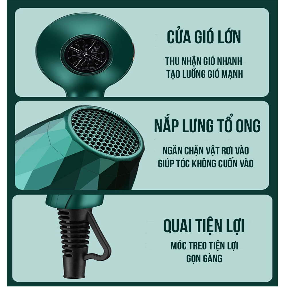 Máy Sấy Tóc DELIYA 2300 Chính Hãng Phiên Bản Màu Nhám Giới Hạn, Công Suất Cao, Không Hư Tóc + Tặng 5 Phụ Kiện