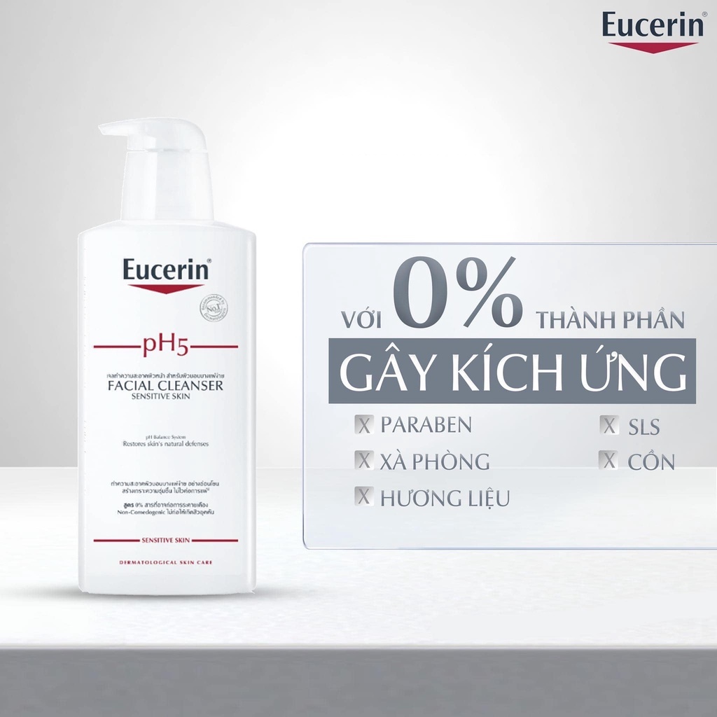Sữa Rửa Mặt Eucerin PH5 Facial Cleanser Sensitive Skin