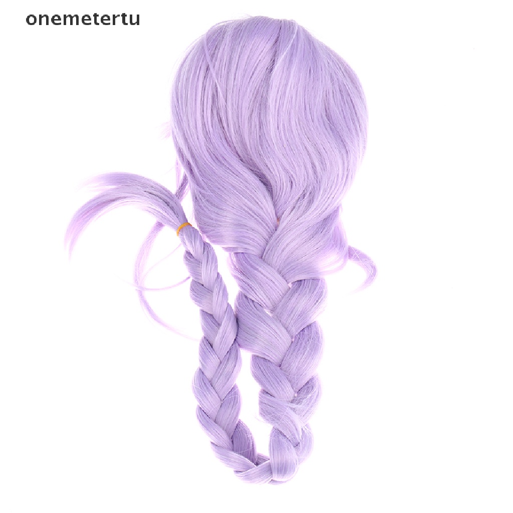[onemetertu] Tóc Giả Thắt Bím Màu Tím Nhạt Bằng Sợi Tổng Hợp Để Hóa Trang Genshin Va Chạm Qiqi