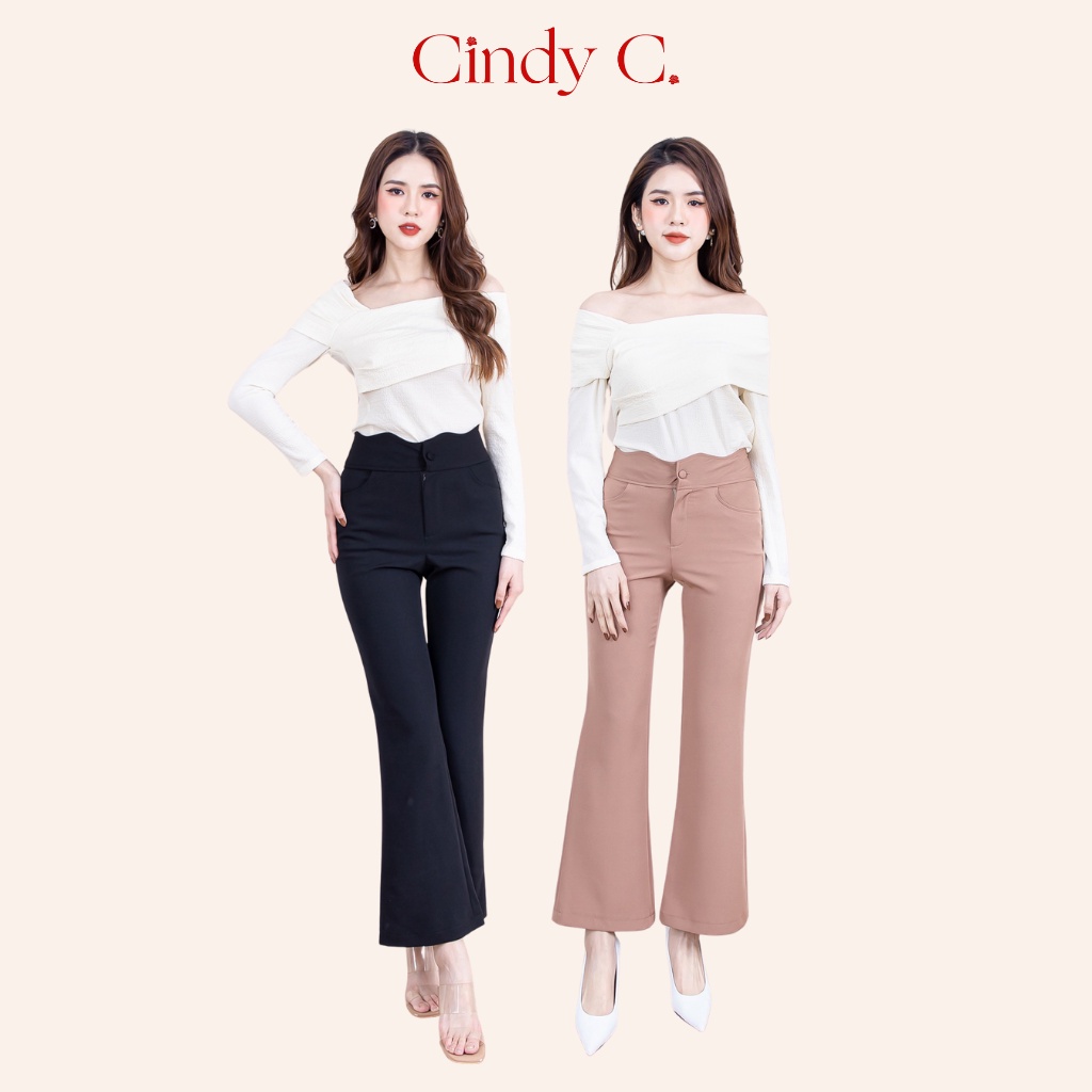 Quần ống loe cạp cao CINDY C W21907