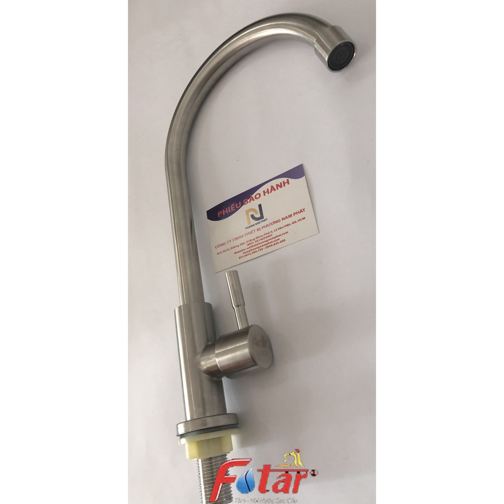 [VÒI NƯỚC MẠNH] Vòi Rửa Chén Bát Lạnh Inox 304 quay 360 độ dùng cho 2 hộc chậu N5002 Fotar | BigBuy360 - bigbuy360.vn