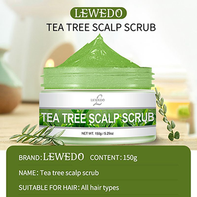 LEWEDO Tea Tree Scalp Scrub Massage Control Oil Scalp Care 150g