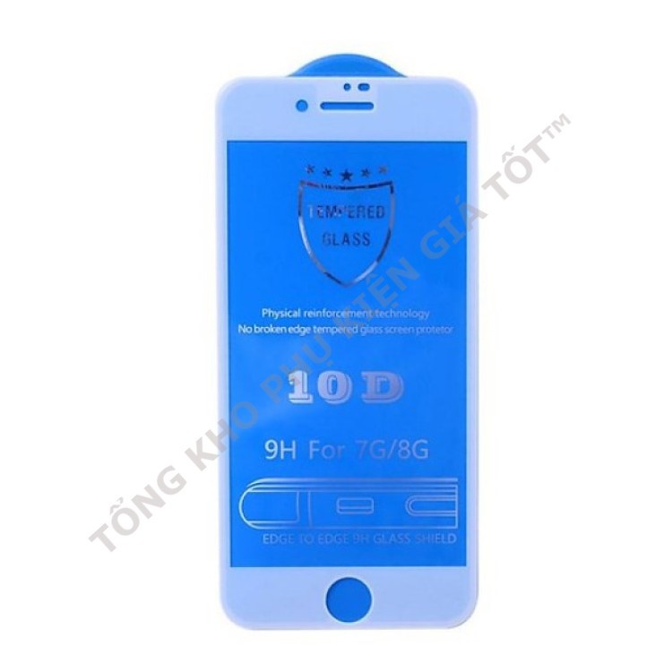 Kính cường lực iPhone full màn hình 10D cho 6-13Promax tặng kèm giấy lau màn hình