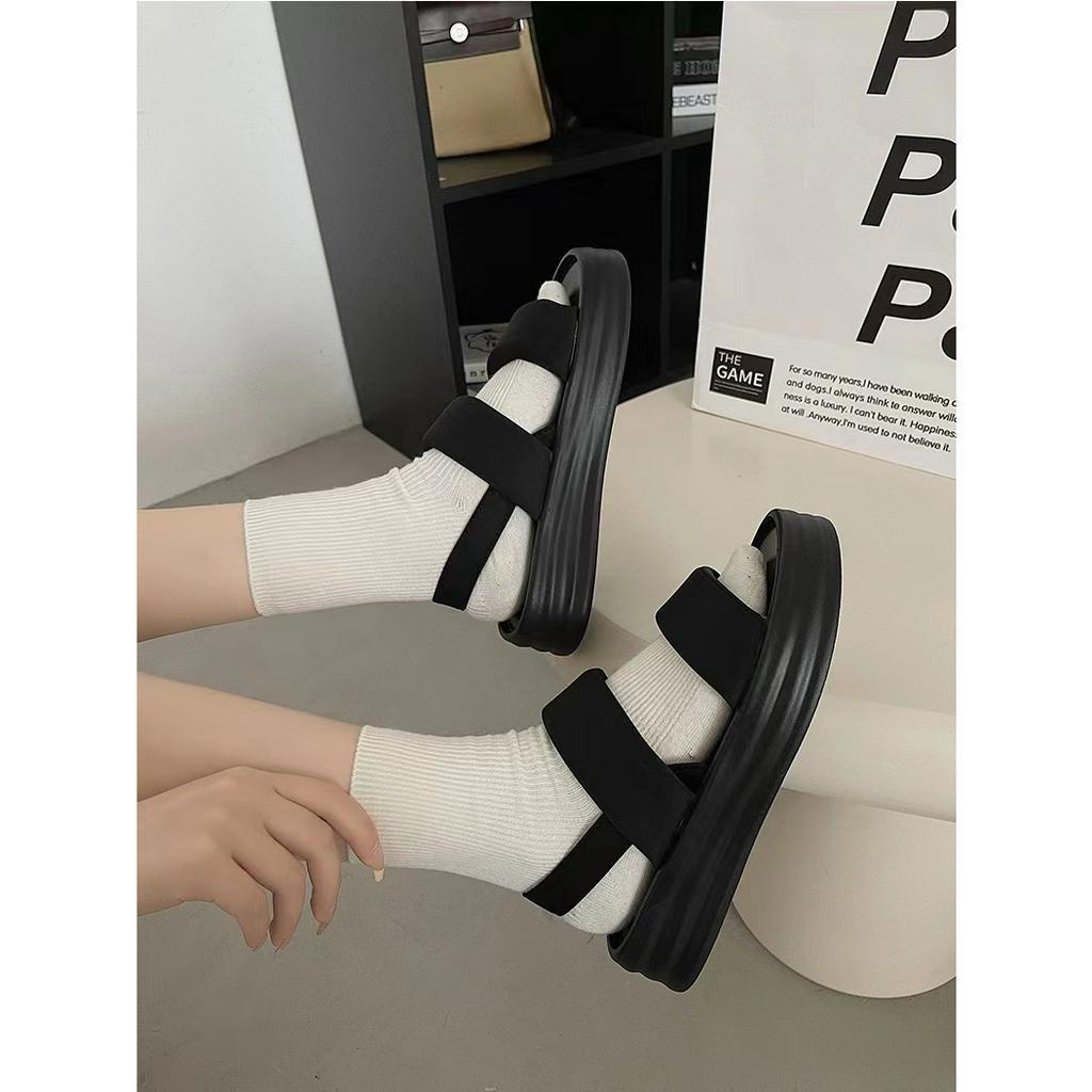 Dép Sandal Đế Dày Chống Trượt Phong Cách Hàn Quốc Thời Trang Mùa Hè 2023 Dành Cho Bạn Nữ