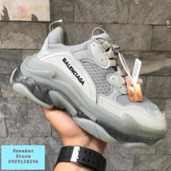 𝐒𝐀𝐋𝐄🌺𝐓Ế𝐓 [Giày Tết] Sneaker giá rẻ  Giầy balenciaga xám đế trong 1:1 ( full box + free ship ) uy tin . 2020 ✔️ 2020 new