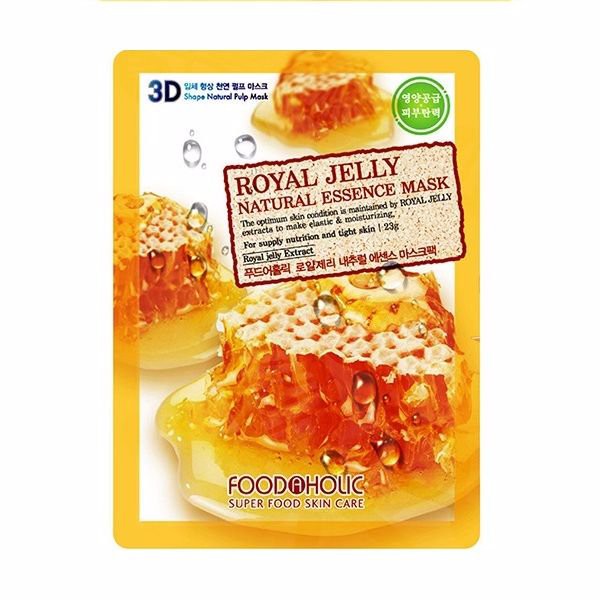 Mặt Nạ 3D Sữa Ong Chúa Royal Jelly Natural Essence Mask Foodaholic