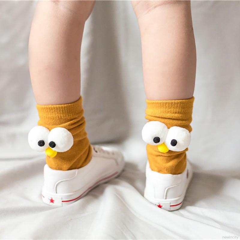 Vớ cotton cao cổ họa tiết hoạt hình xinh xắn dành cho các bé