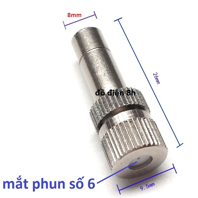 Béc phun sương inox số 2-3-5-6-7-8 tưới lan/rau/ hoa ( mắt phun inox)