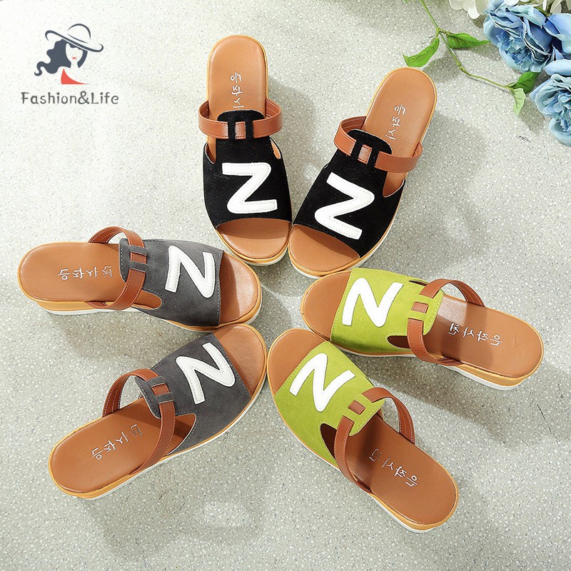 Dép Sandal Nữ Đế Xuồng Hở Ngón Mùa Hè