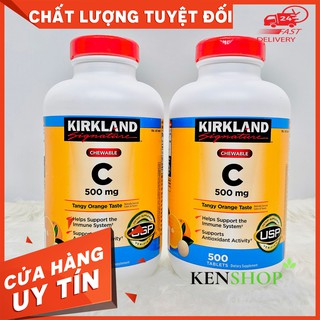 [MẪU MỚI] VIÊN NGẬM BỔ SUNG VITAMIN C 500mg Kirkland , 500 viên