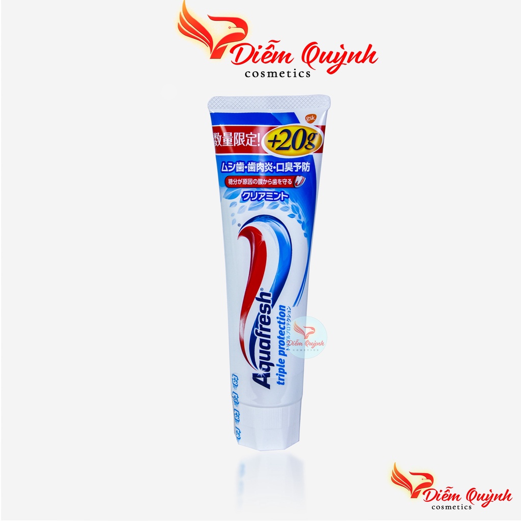 Kem đánh răng Aquafresh Triple Protection 140g hàng nội địa Nhât Bản cộng thêm 20G