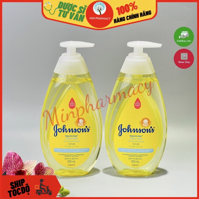 Sữa tắm gội toàn thân cho bé yêu Johnson's TOP TO TOE 500ml - Minpharmacy