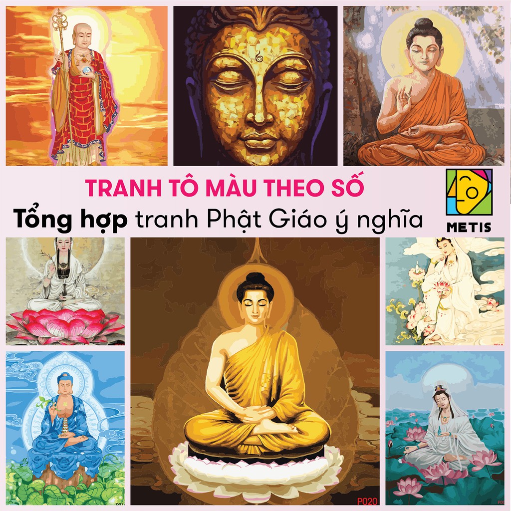 Tranh Tô Màu Theo Số  Tổng Hợp Tranh Số Hoá Phật Giáo Ý Nghĩa Dễ Tô METIS