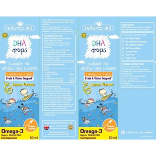 DHA Drop UK - Vitamin DHA nhỏ giọt 50ml