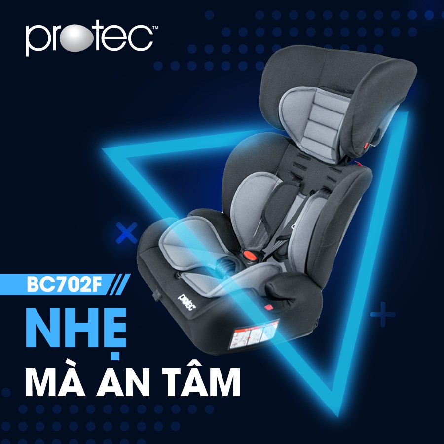 Ghế ngồi ô tô trẻ em Protec BC702F, dành cho bé từ 9 12 tuổi, cân nặng từ 9 36kg