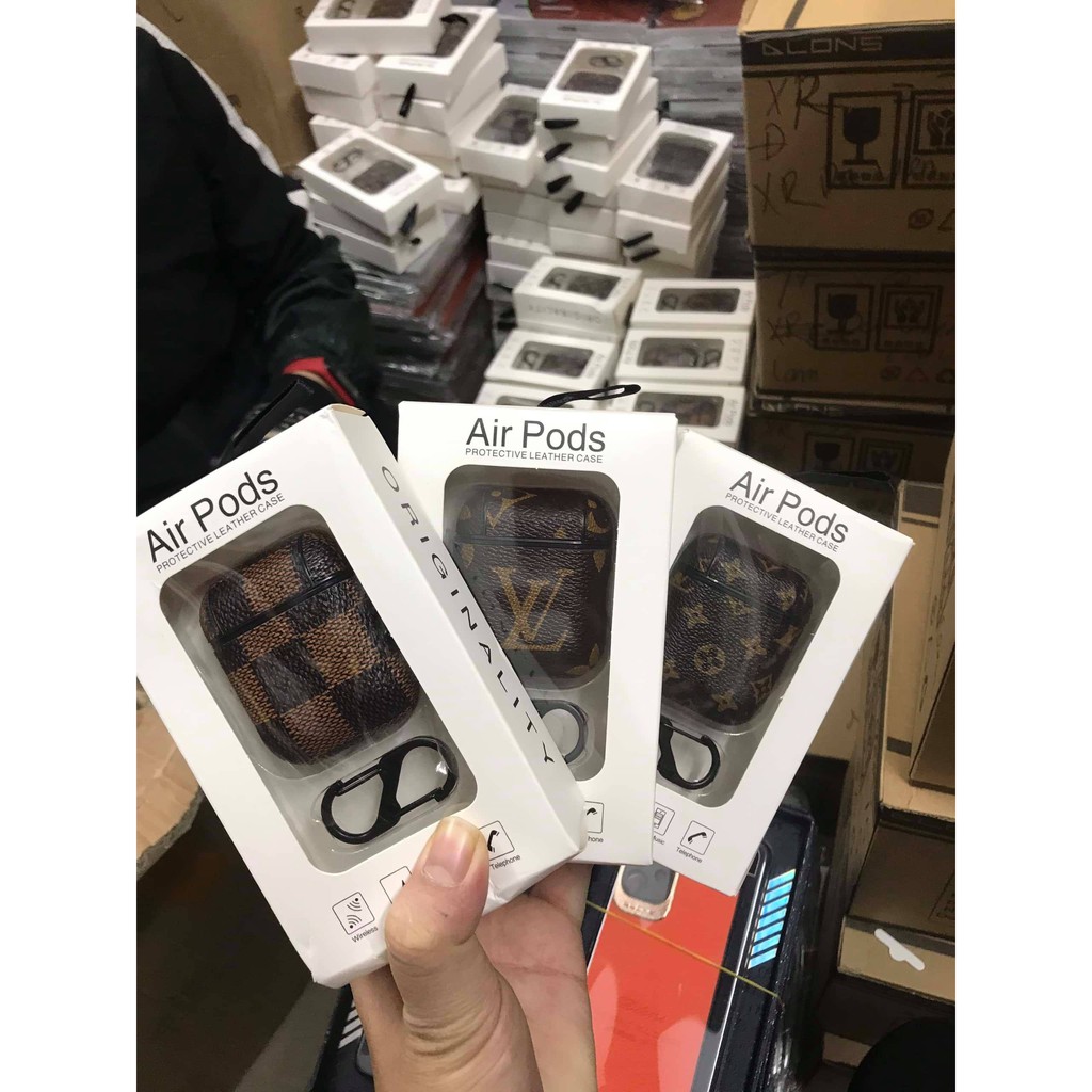 [Mã ELFLASH5 giảm 20K đơn 50K] Bao da tai nghe airpods Bền đẹp kèm móc treo