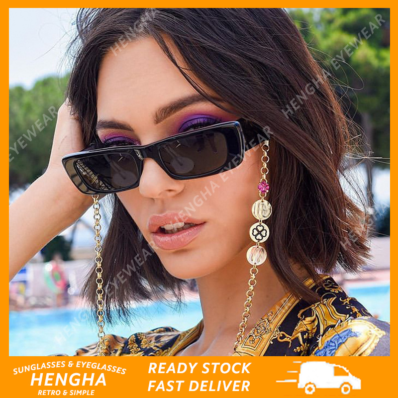 Kính Râm Hình Chữ Nhật Phong Cách Cổ Điển Dành Cho Nữ