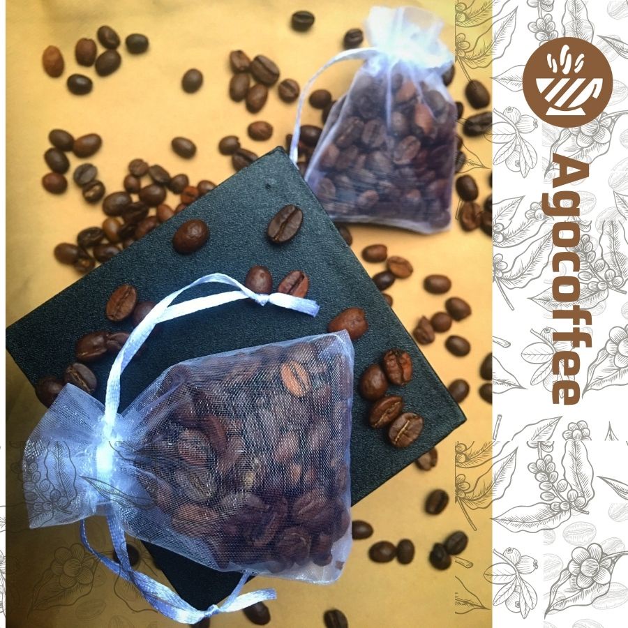Túi thơm cà phê hạt rang nguyên chất 100% Agocoffee làm thơm, trang trí và khử mùi | BigBuy360 - bigbuy360.vn