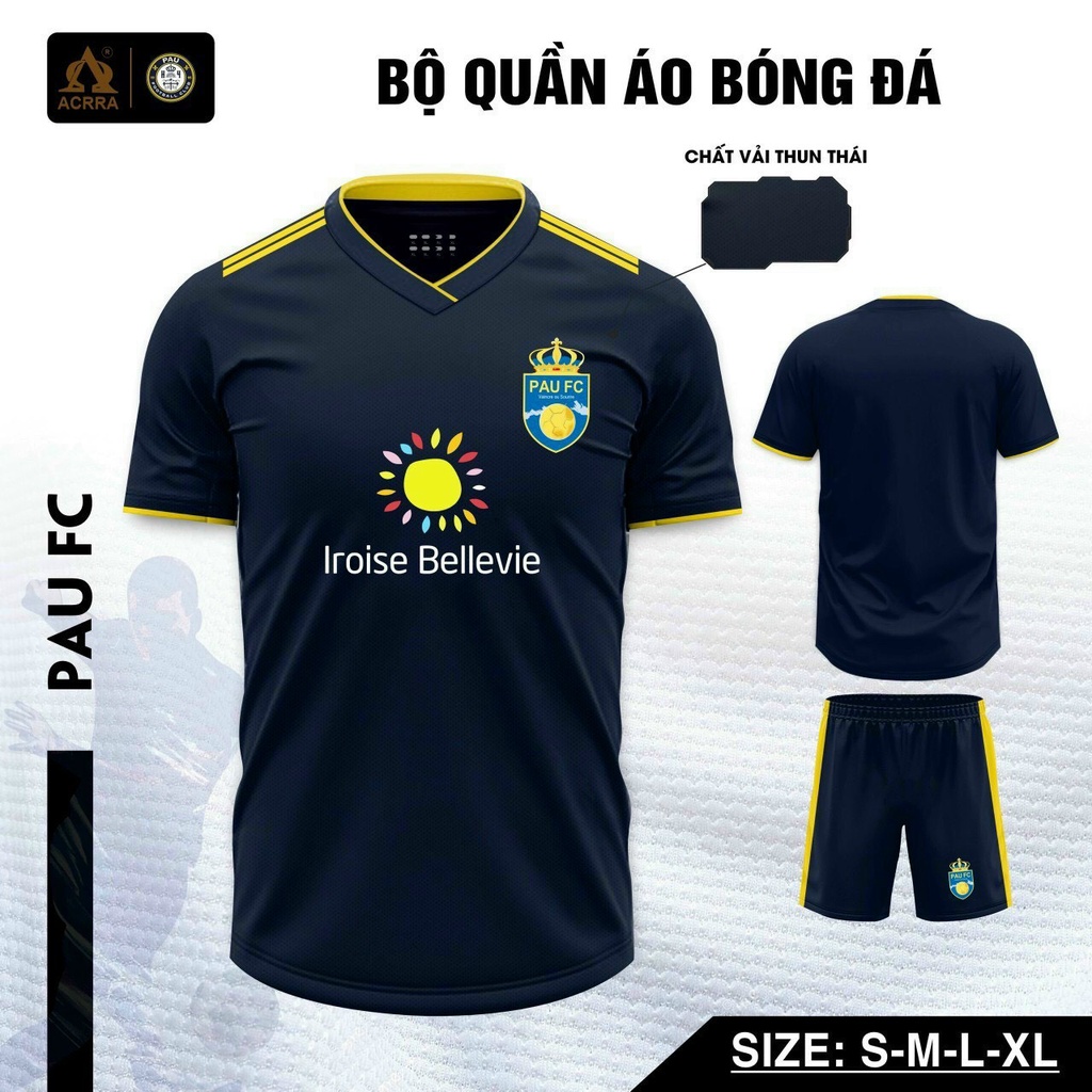 [ in tên sô ] Bộ Quần Áo Thể Thao Bóng Đá, Đồ Đá Banh Nam Nữ CLB PAU FC - chuẩn thi đấu