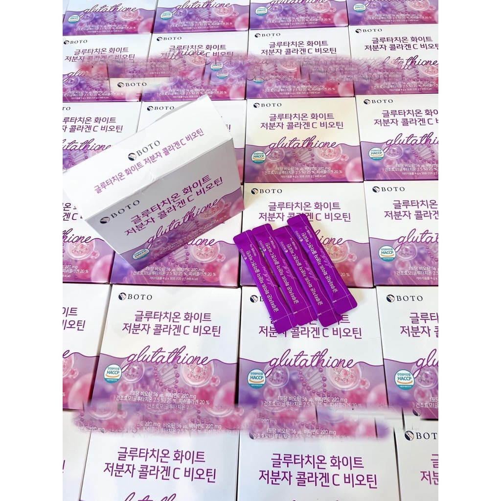 Date 2025 BỘT UỐNG TRẮNG DA GIẢM NÁM BOTO GLUTATHIONE WHITE SMALL MOLECULE COLLAGEN C BIOTIN, bột truyền trắng da