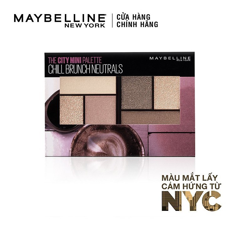 Bảng Phấn Mắt Maybelline New York 6 Màu The City Mini Palette 6.1g - Mỹ Chính Hãng