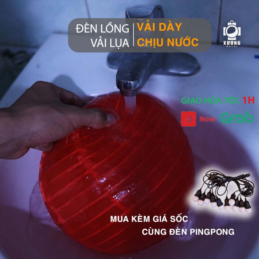 Đèn Lồng Vải Lụa TINC Chịu Nước Trang Trí Tết 2021 - Đủ Màu - D20/D30 - Ưu Đãi Khi Mua Cùng Đèn Pingpong