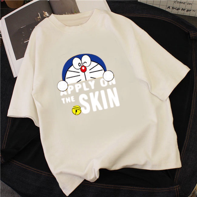 Áo thun tay ngắn in hình Doraemon 4 màu tùy chọn cho nữ size s - 5xl