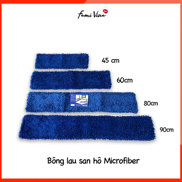 Nùi cây lau nhà san hô Microfiber 45-60-80-90cm Bông-Tấm-Miếng lau sàn thay thế cây lau nhà Công Nghiệp San Hô