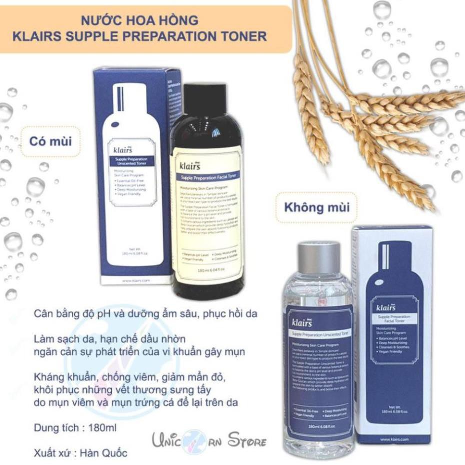 [Chuẩn auth 100%, đủ bill, đi air ✈️]Nước hoa hồng Klairs Supple Preparation Toner 180ml | BigBuy360 - bigbuy360.vn