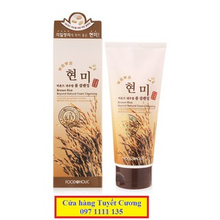 Sữa rửa mặt gạo nâu Foodaholic Brown Rice Beyond Natural Foam Cleansing 180ml