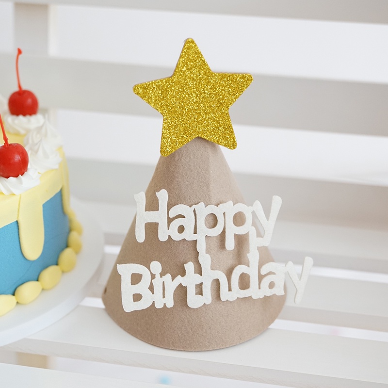 Nón Happy Birthday Style Hàn Quốc Nhỏ Xinh