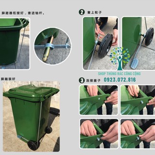 THÙNG RÁC CÔNG CỘNG 100L (VÀNG,XANH)  CÓ BÀN ĐẠP CHÂN