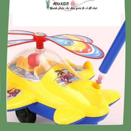 Xe đẩy cho bé tập đi - Đồ chơi cho bé hình máy bay 22x20x15cm kèm gây đẩy tập đi vui nhộn tạo động lực đi cho bé A384