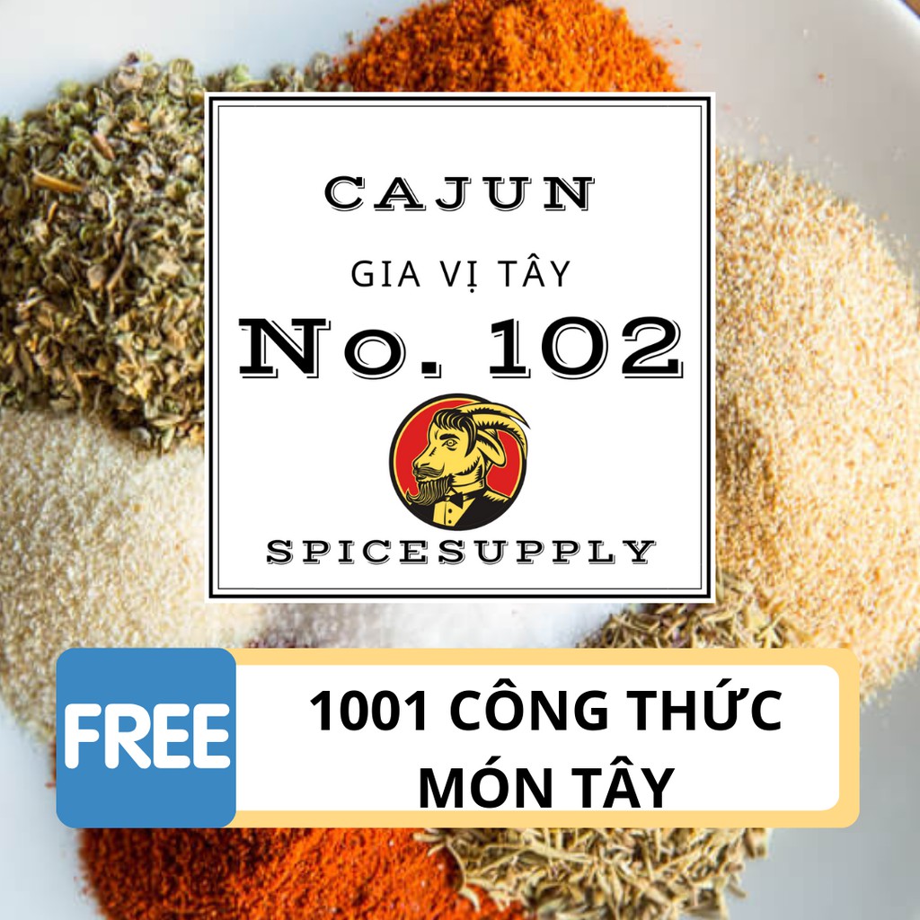 Cajun Louisiana SPICESUPPLY Việt Nam Gà Cá Hải sản Gia Vị healthy giảm cân meal plan fitness Hũ 70g