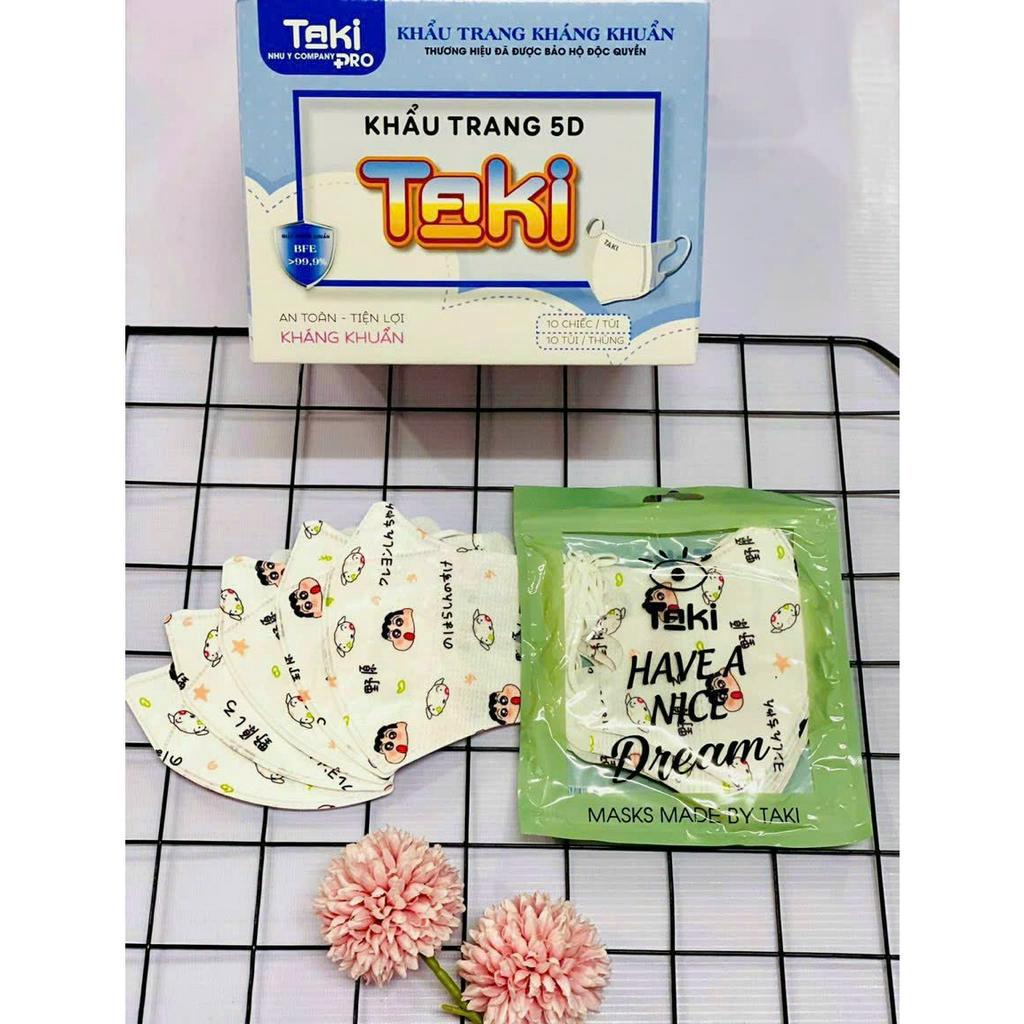 Khẩu Trang 5D TAKI cho Người Lớn Họa Tiết Dễ Thương Gấu LOTSO, MELODY, BUNNY