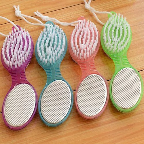 Chà gót chân 4 chức năng mài dũa móng chà gót chân có bàn chải tiện dụng tẩy tế bào chết chăm sóc chân