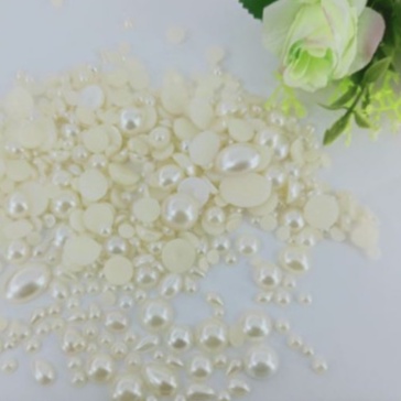 10gam hỗn hợp hạt bẹt nữa mặt nhựa (hình bán cầu) size 10mm
