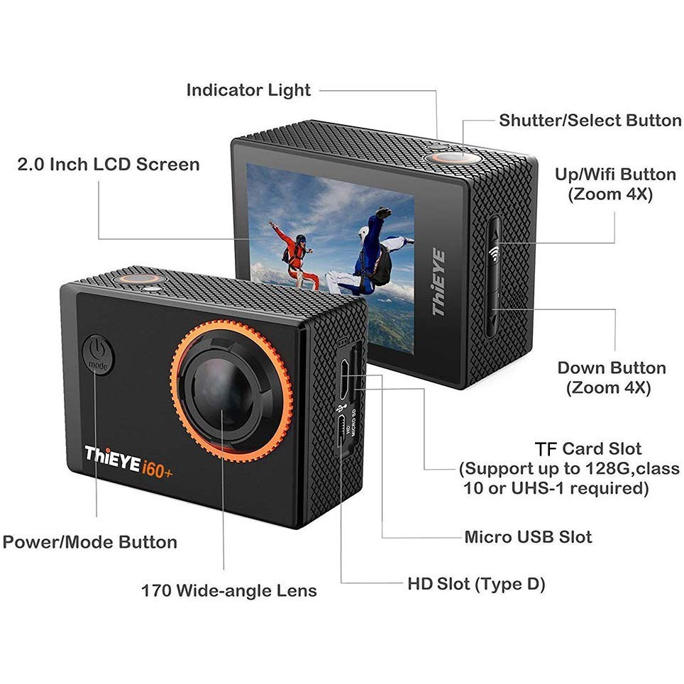 Action Camera i60+ đầy đủ phụ kiện - Hàng chính hãng ThiEYE | BigBuy360 - bigbuy360.vn