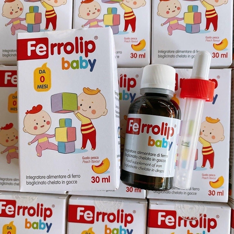 Sắt nước Ferrolip baby 30ml hương đào