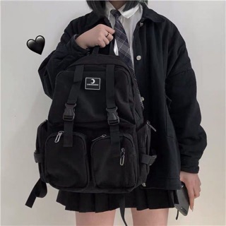 ( sẵn) Balo to đen nam nữ nhiều ngăn