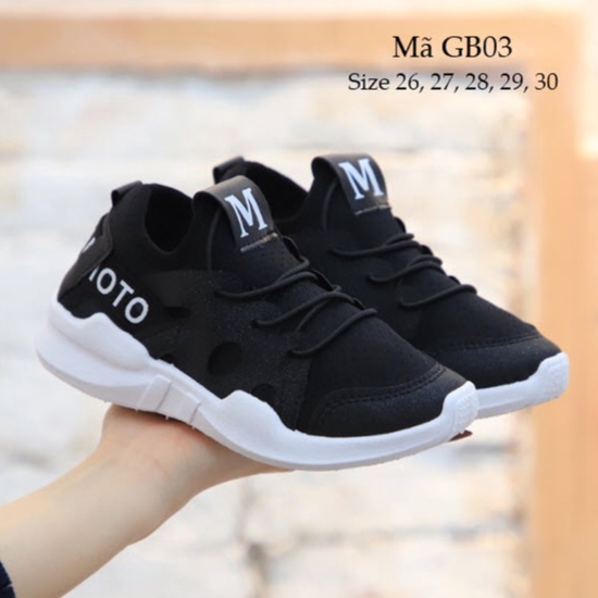 Giày thể thao đen bé trai siêu nhẹ kháng khuẩn Quảng Châu Cao cấp LIMIBABY Giày dép trẻ em đi học 3, 4, 5 tuổi GB03