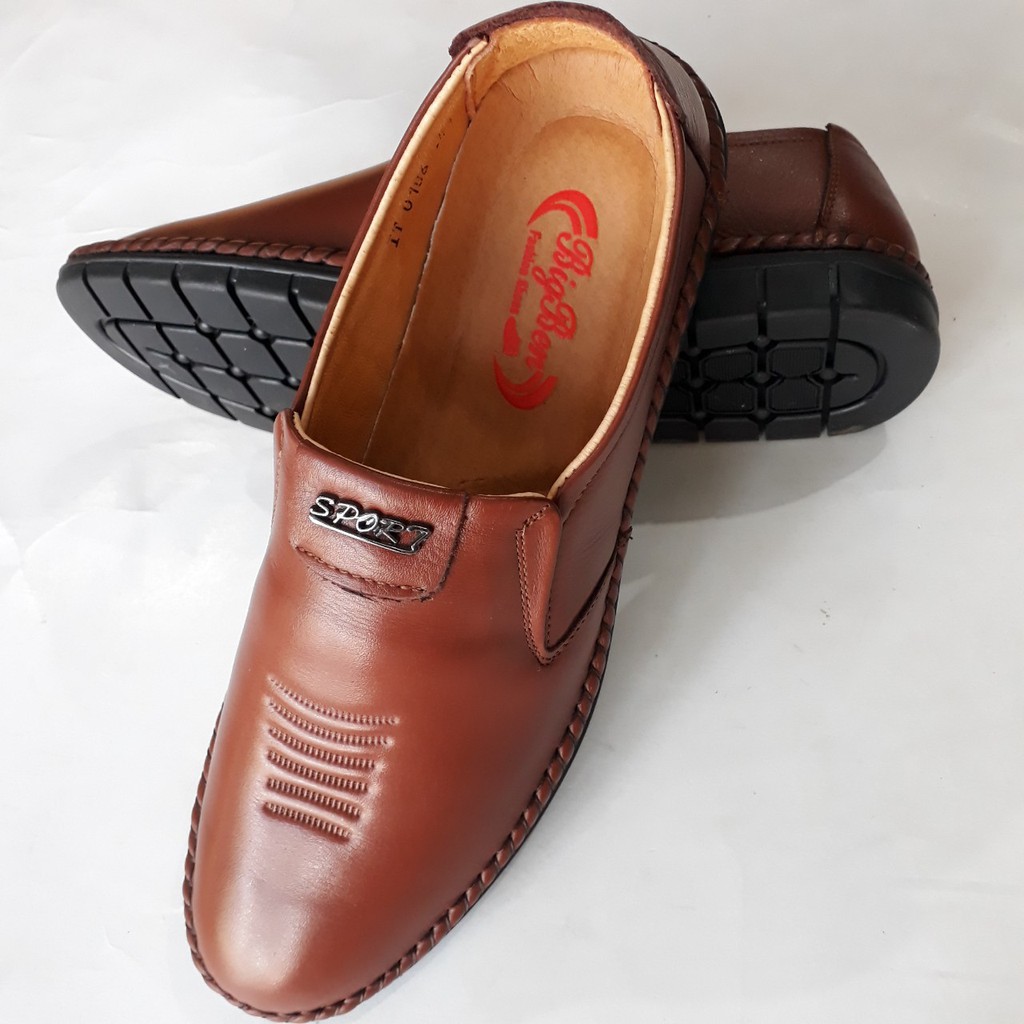 Giày Lười Da Nam Da Bò Thật Cao Cấp HKT Shop GM326