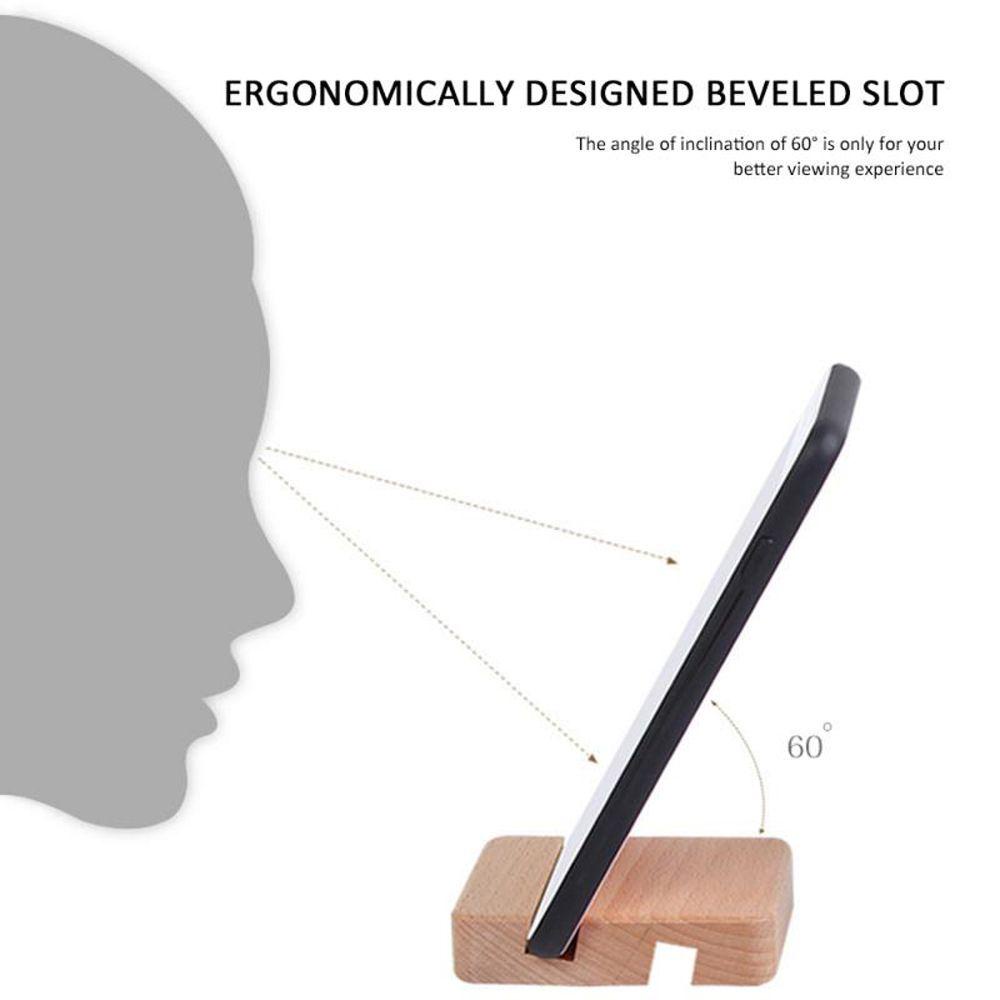 Giá Đỡ Điện Thoại / Máy Tính Bảng Bằng Gỗ Tự Nhiên Để Bàn Tiện Dụng