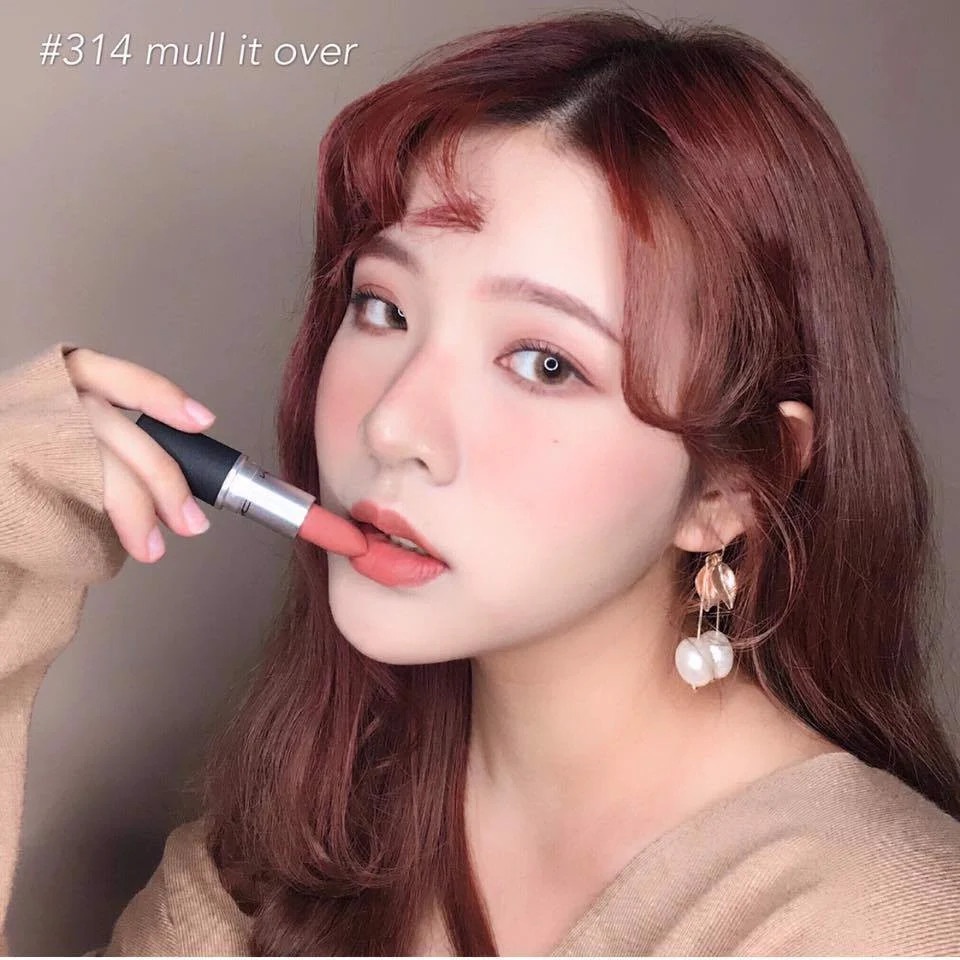 Son MAC Powder Kiss Lipstick Màu 314 Mull It Over Hồng Cam Đất