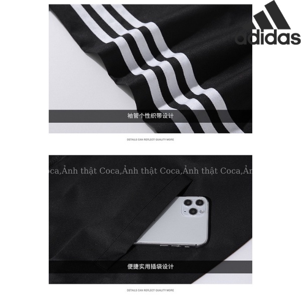 Áo khoác thể thao nam adidas das đẹp 3 sọc bigsize 100kg cao cấp thun poly lớp dày dặn hàng logo thêu -Coca shop