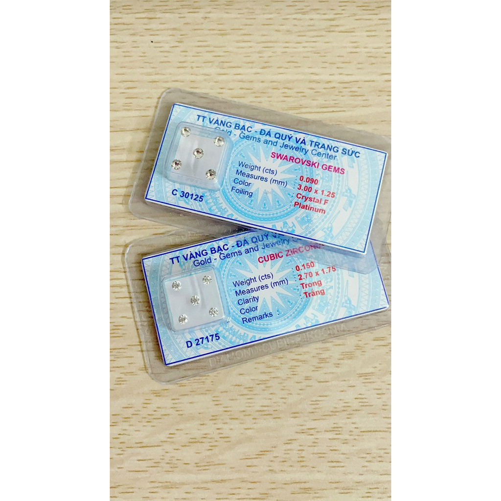 Đá Đính Răng viên đá quý vỉ 5 viên siêu sáng