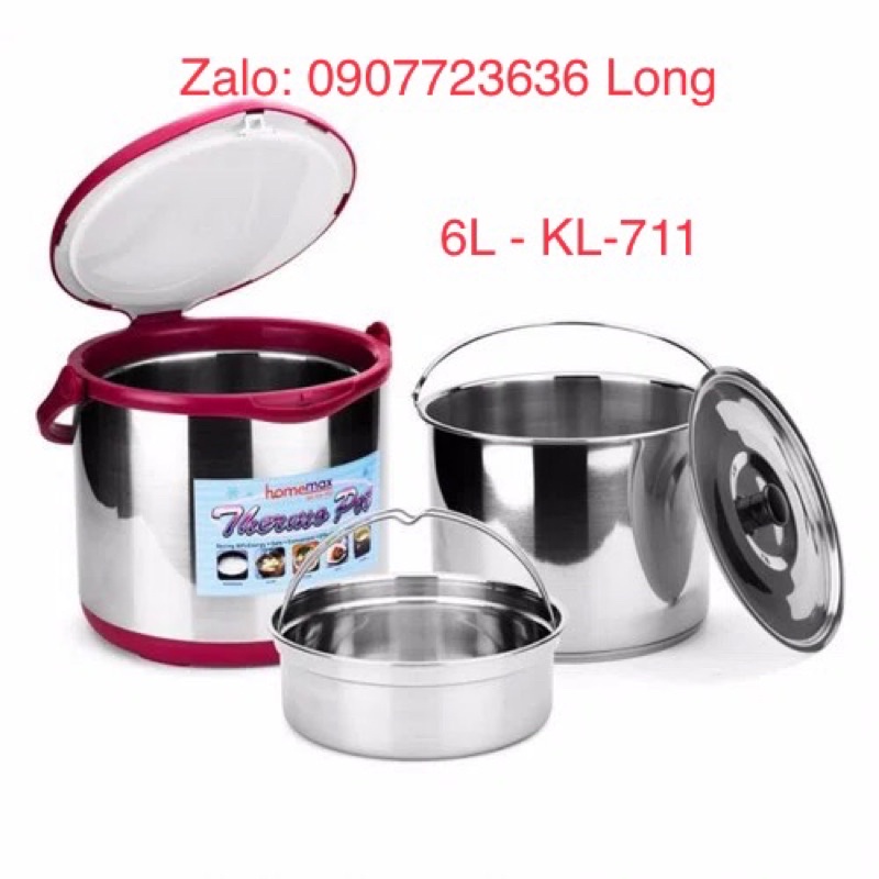 Nồi Ủ Thermo Khaluck Home  2,5L - 5L - 6L chính hãng , thích hợp từng gia đình , tiện dụng , an toàn